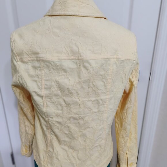 Woman's Croft and Barrow Jacket Yellow Embroidered Small - Picture 4 of 11